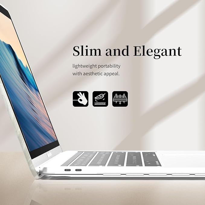 Velvet White Ripple Design for MacBook Pro 13 inch Case A2338 A2289 A2251 A2159 A1989 A1708 A1706 (2024-2016)