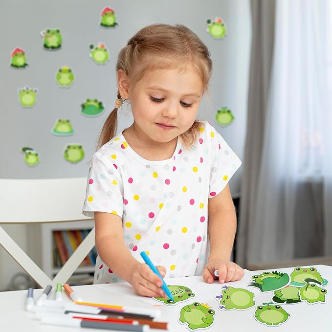 30 Pack Frog Sticky Notes, Total 600 Sheets, Cute Cartoon Frog Self Sticky Notepads Writing Memo Pads Animal Page Marker for Office School Student Birthday Party Favors Goodies Bag Fillers