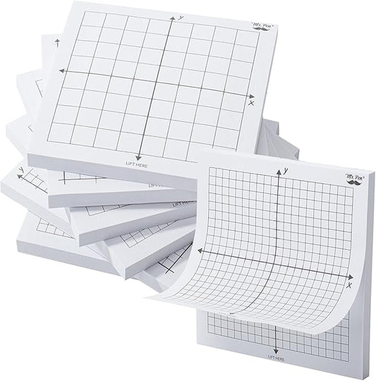 Mr. Pen- Graph Paper Sticky Notes, 6 Pads, 3x3 Inch, Graph Sticky Notes, Math Graph Paper, Graphing Sticky Notes, Grid Sticky Notes, Grid Notepad, Mini Graph Paper