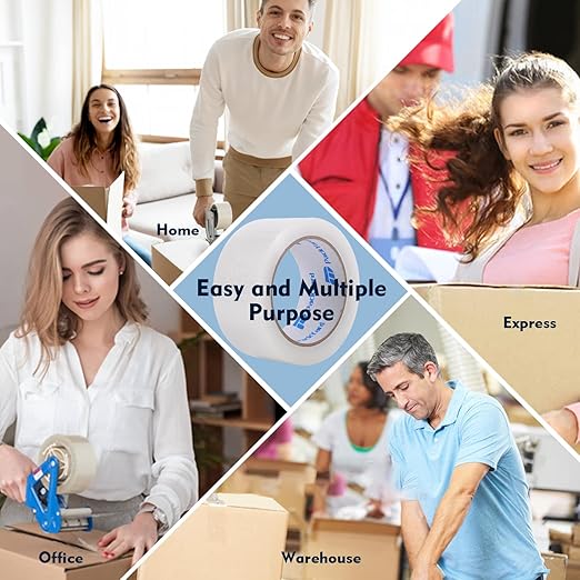 Packing Tape Refill 36 Rolls Heavy Duty Sealing Great for Packing Box Shipping and Moving Supplies Packaging 1.88" x 65 Yards 3" Core 2.0 Mil Thick