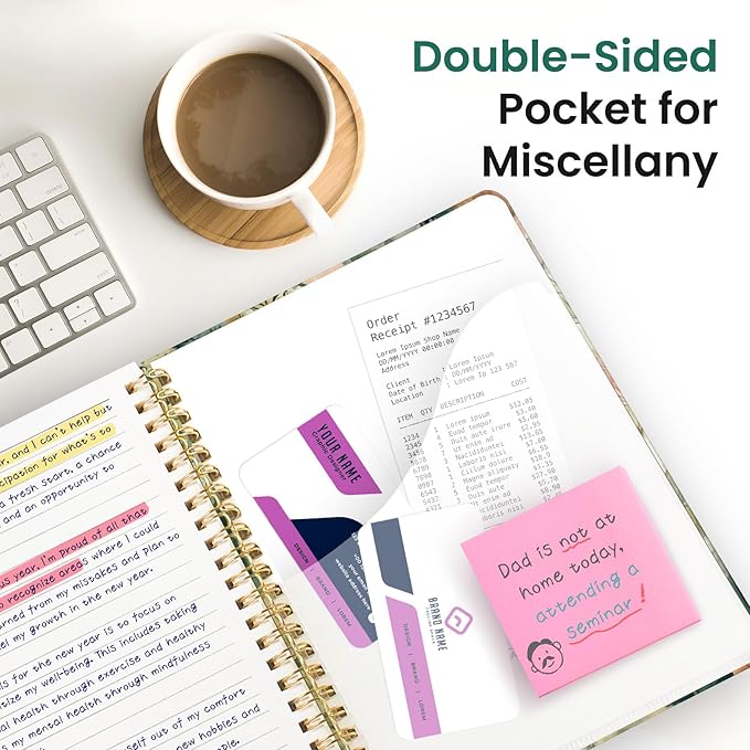 Lined Spiral Journal Notebook for Women, Pretty A5 College Ruled Hardcover Notebook for Work & Note Taking, Cute Aesthetic Journal for Writing, 140 Pages, Misty Woods