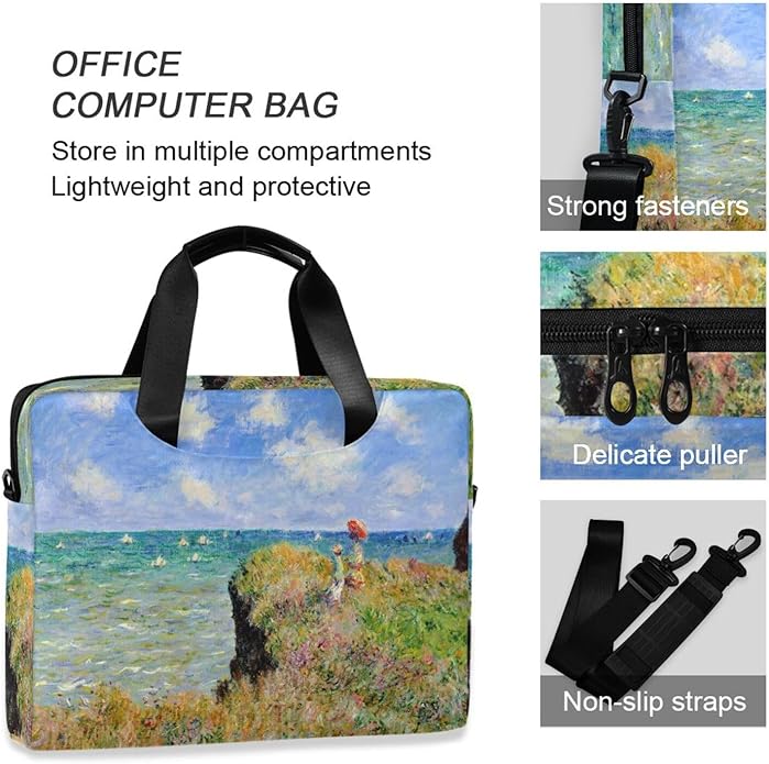 WIHVE Laptop Shoulder Bag 15 14 13inch Laptop Case Bag for Women Men