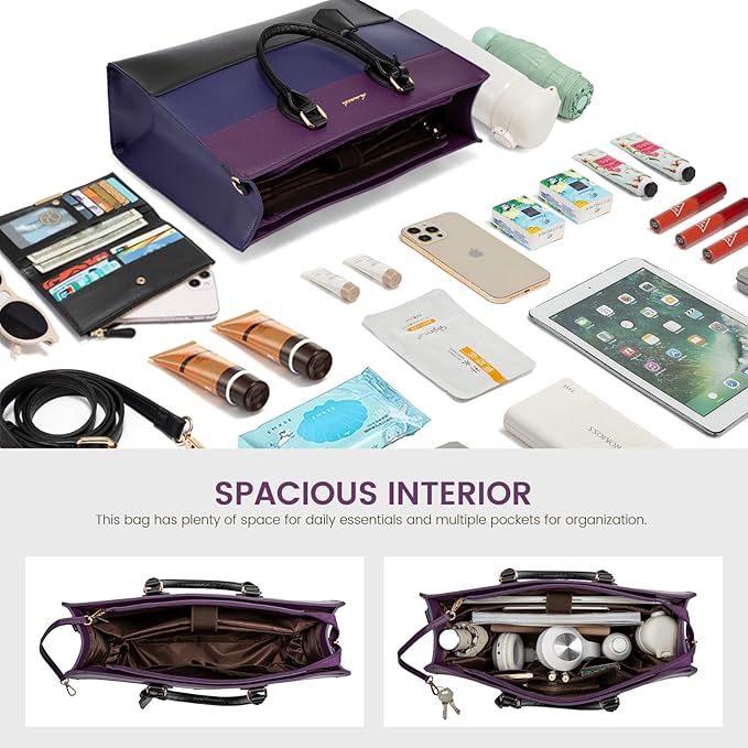 LOVEVOOK Laptop Tote Bag for Women, Work Totes Business Office Computer Briefcase with Clutch Purse