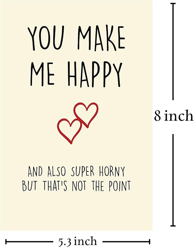 Cheerin Funny Anniversary Greeting Card with Envelope - Romantic Birthday Card - Hilarious Gifts for Him Her Girlfriend Boyfriend Wife Husband