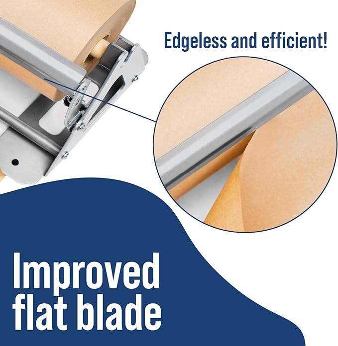 DIY Crew 18 Inch Paper Roll Dispenser and Cutter - Heavy-Duty Wall Mountable, Non Slip Tabletop - Kraft, Freezer, Butcher Paper - Up to 1000ft Rolls