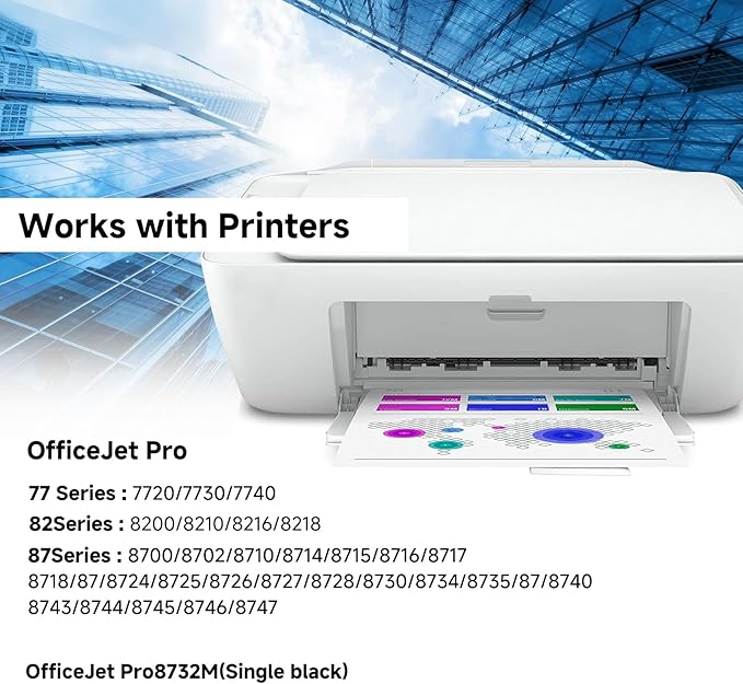 952XL 952 XL Ink Cartridge Combo Pack for 8710 7740 8720 Printer Ink Replacement for HP 952 952xl to Officejet Pro 8702 8210 7720 8715 8730 8740 8216 8725 8700 8200 Printer(Black Cyan Magenta Yellow)