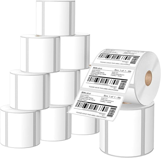 12 Rolls 3" X 2" Barcode Labels, 700/Roll - Direct Thermal Labels Compatible with Zebra & Rollo Printers