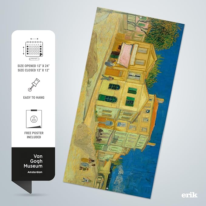 Van Gogh Wall Calendar 2025 12" x 12" FSC® Plastic Free - Starts Week On Sunday | Square Wall Calendar | Family Planner Calendar 2025 | Art Calendar 2025