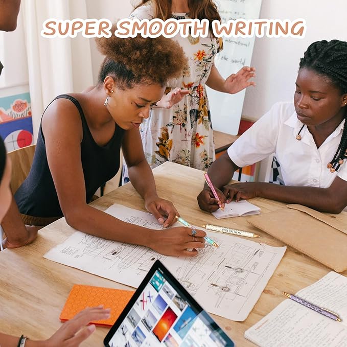 Snarky Funny Office Pens,12 Pcs Negative Sarcastic Hilarious Quotes Work Ballpoint Pens with Stylus Tip for Colleague Co-workers Gift Black Ink (Style 5, 12)