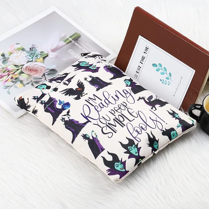 KEYCHIN Villain Witch Book Sleeve Villain Movie Fans Gifts I'm Reading You Poor Simple Fools Book Cover Protector for Bookish Book Nerd (I'm Reading-BS)