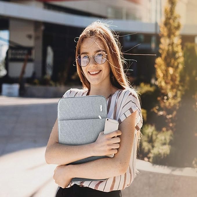 Portable Monitor Case 18.5 Inch,Protective Carrying Sleeve for Most 18.5 in Portable Monitors,Water Resistant Portable Laptop Display Bag with Accessory Pocket,Size-17.7"x11.2" Gray