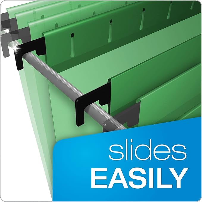 Pendaflex SureHook Reinforced Hanging Folders, Letter Size, Bright Green, 20 per Box (6152 1/5 BGR)