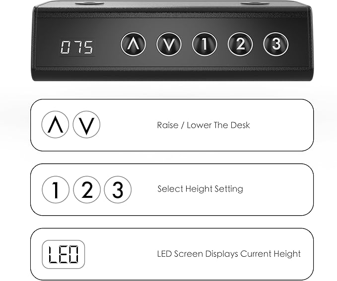 SHW Electric Stand Up Desk Frame Mobile Workstation | Ergonomic Standing Height Adjustable Computer Desk for Home and Office, White