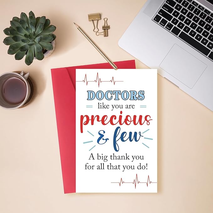 Funny Thank You Doctor Gifts, Perfect Doctor Thank You Card for Him Her, Doctor Birthday Gift Card