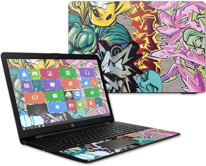 MightySkins Skin Compatible With HP 17t Laptop 17.3" (2017) - Graffiti Wild Styles | Protective, Durable, and Unique Vinyl Decal wrap cover | Easy To Apply, Remove, and Change Styles | Made in the USA