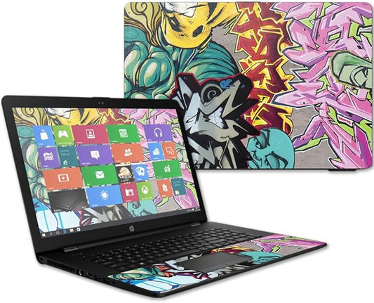 MightySkins Skin Compatible With HP 17t Laptop 17.3" (2017) - Graffiti Wild Styles | Protective, Durable, and Unique Vinyl Decal wrap cover | Easy To Apply, Remove, and Change Styles | Made in the USA