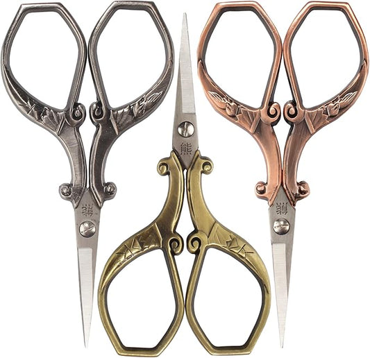 JubileeYarn Chinese Wing & Cloud Embroidery Craft Scissors - Assortment - 3 Scissors