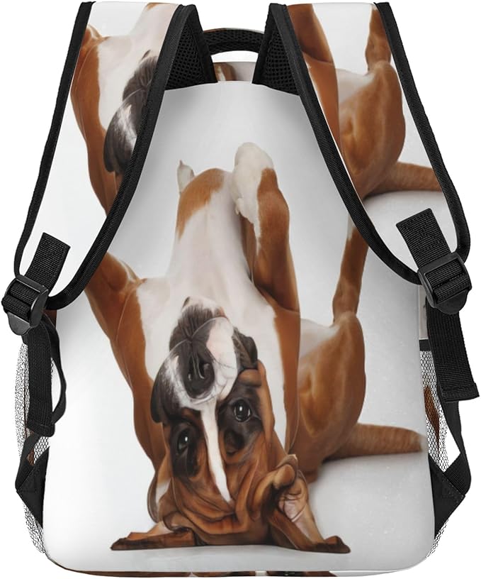 Boxer Dog Backpack Cut Dog Travel Laptop Backpacks Ruckasck Book Bags School Bag for Boys Girls Kids Childrens Teenager Men Women