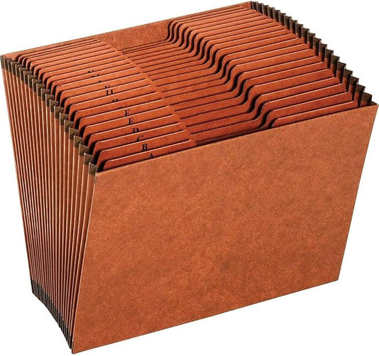 Pendaflex Heavy Duty Expanding File, File Organizer for School, Home and Office, Durable 21-Pocket File, Open Top, 21 Pockets, A-Z, 1/3 Cut Tabs, Letter Size, Brown (R217AHD)
