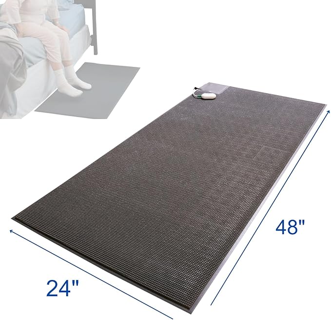 Smart Caregiver Floor Mat and Pager System - Includes Pager and 24in x 48in Floor Mat