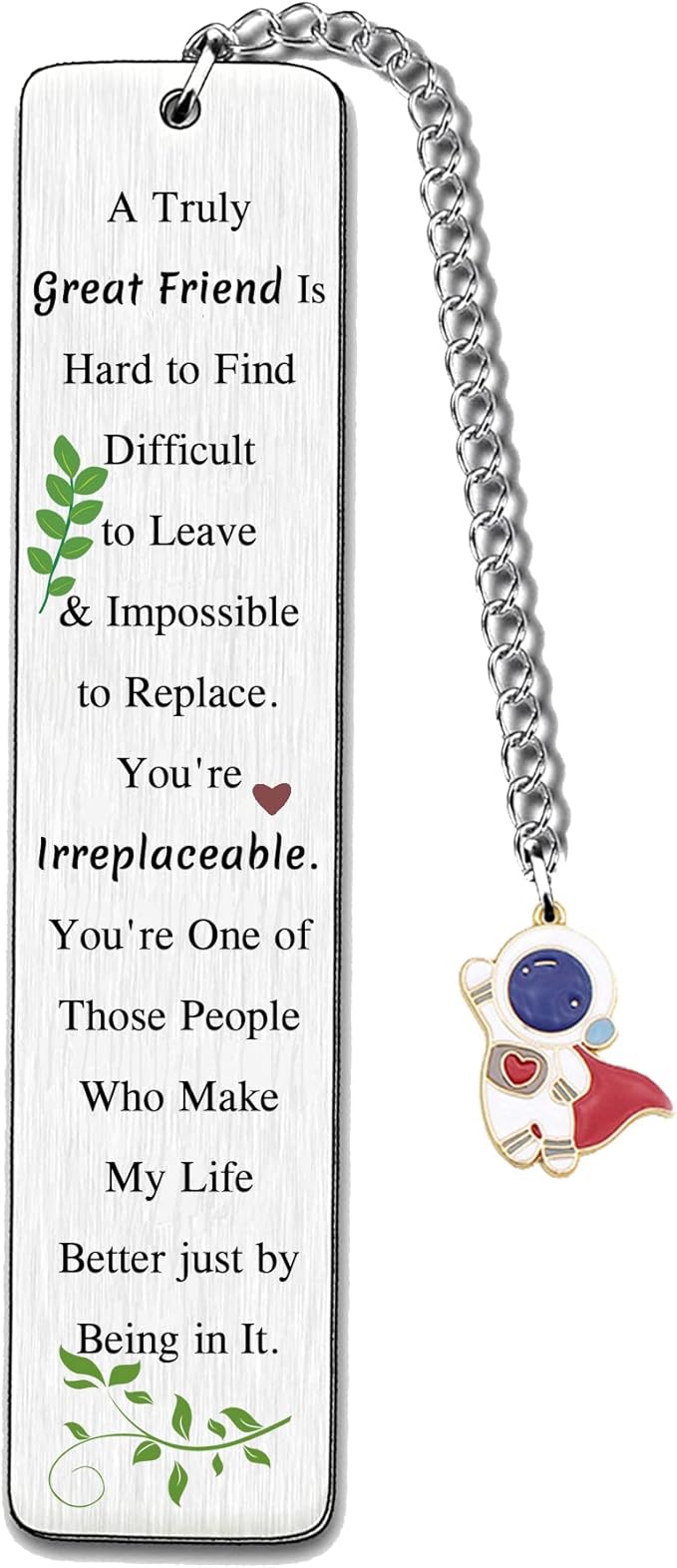 to Friend Bookmarks for Women Men Best Friend Birthday Graduation Farewell Gifts True Friendship Appreciate Engraved Quote Bookmark Personalized Book Lover Christmas New Year Cute Astronaut Keepsakes
