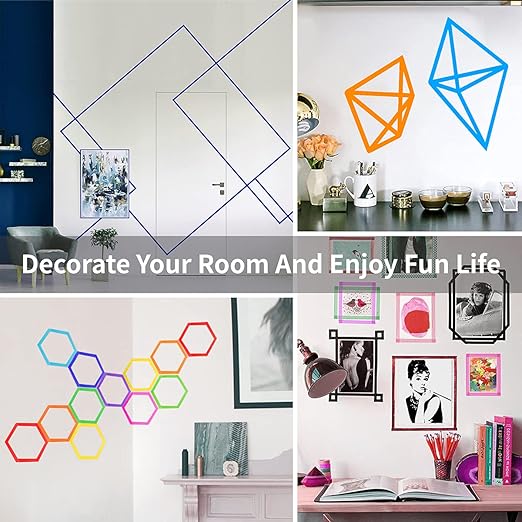 Colored Masking Tape Rolls, 1 inch Wide Total 540 ft Long, Craft Tape Color Painters Tape Colorful Art Tape Rainbow Labeling Tapes Marking Tape for Kids Crafts Moving Classroom, 9 Colors