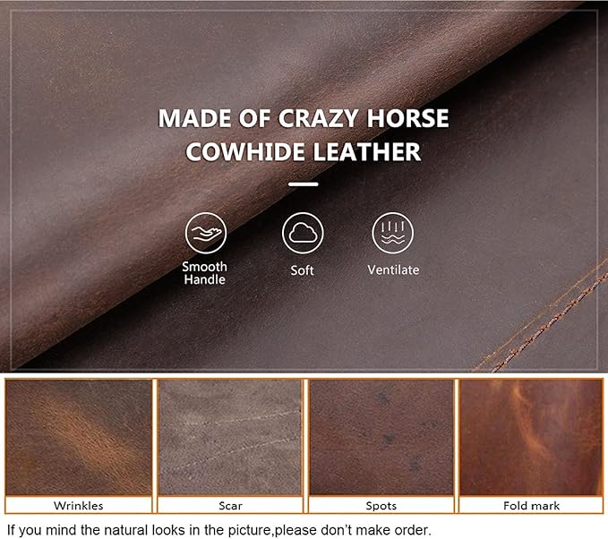 Top Grain Leather 13.3" Slim Laptop Folio Case Protector, Vintage Open Style, Fully Handmade, Compatible with MacBook Pro 13.3" MacBook Air 2022 DELL XPS 13" & Other PC, Coffee 13.3 Inch