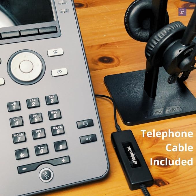 Polycom Compatible XS 825 Direct Connect Headset, Inteli Cord, Poly SoundPoint Phones: IP450, IP501, IP550, IP560, IP601, IP650, IP670, VVX300, VVX310, VVX400s, VVX500, VVX600, VVX1500, CX300, CX600
