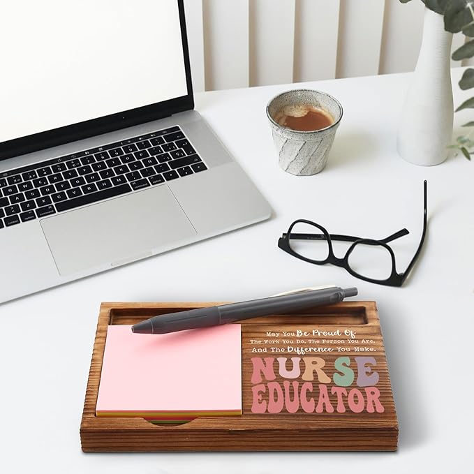 Nurse Educator Sticky Note Holder, Nurse Educator Thank You Appreciation Gifts for Men, Women, Nursing Instructor, Nurse Educator Office Desk Self-Stick Note Pad Holders GSH488