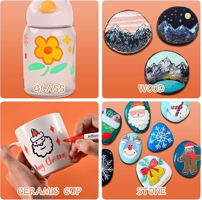 Permanent Markers Assorted Colors Set, 12 Colored Markers 84 Pack, Fine Point，Works on Wood, Plastic, Metal, and More, for Adults, Artist, Taecher, Kids