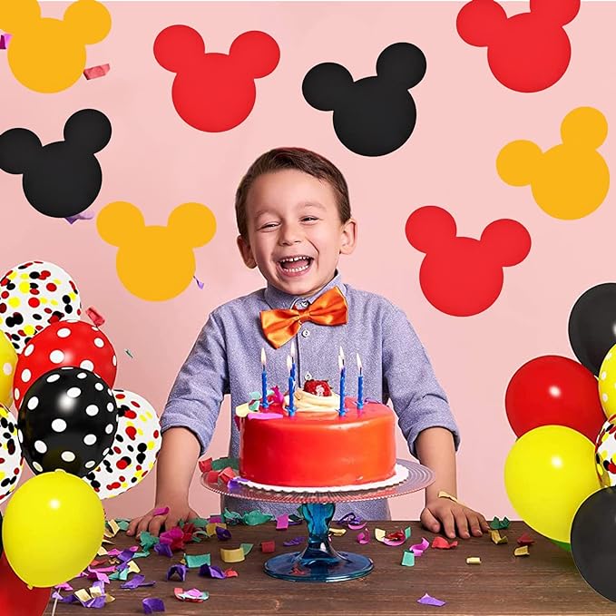 45 Pcs Mouse Cutouts Silhouette Mouse Birthday Paper Decorations for Theme Party Supplies School Bulletin Board Craft Home Wall Decor