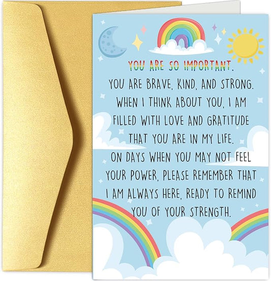 Chenive Encouragement Card for Women Men, Thinking of Card, Motivational Card, Emotional Support Card, Friendship Card, You are So Important I Am Always Here