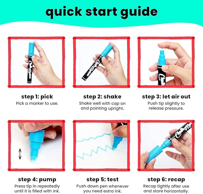 Chalkola Neon Car Window Markers - 10 Chalk Pens (with Gold, Silver) - 3 in 1 Nib, 15mm Jumbo Tip - Washable Liquid Chalk Markers for Blackboard, Chalkboard, Glass, Cars - Erasable Window Glass Pens