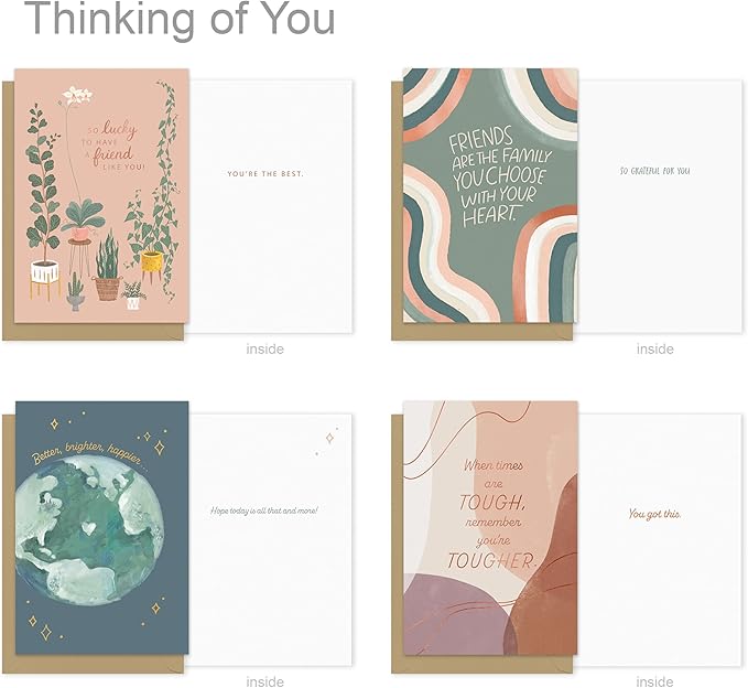 American Greetings 15-Count Thinking of You Card Assortment with Envelopes and Seals (Happy Thoughts)