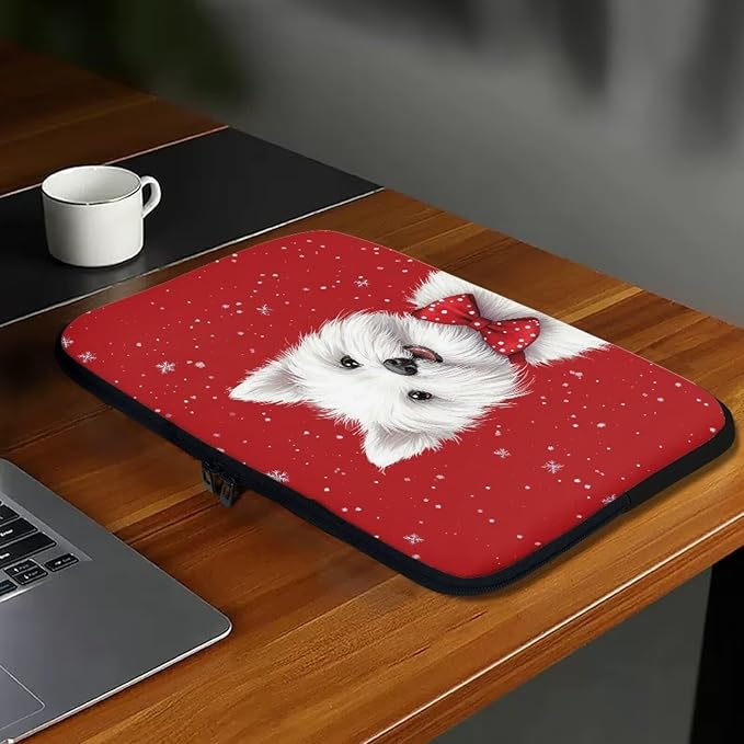 Christmas Laptop Sleeve for Women Lap Top Case Portable Lightweight Computer Sleeve 17 inch Laptop Pouch Slim Laptop Protector with Versatile Uses Tablet Bag