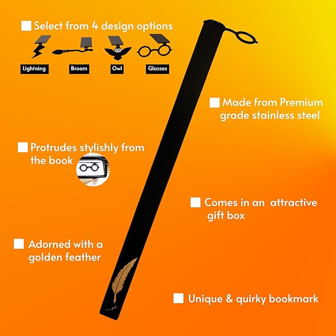 Glasses Bookmark Wizard Metal Bookmark Witch Magic Beautiful Bookmark for Girls, Boys, Kids, Book Club Gift for Teacher Gift Gifts Bookish Gifts for Book Lovers (Glasses)