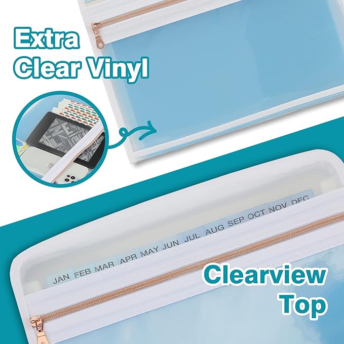 H4D 13 Pocket Expanding File Folder Organizer, Blue, 8.5-x-11-inch