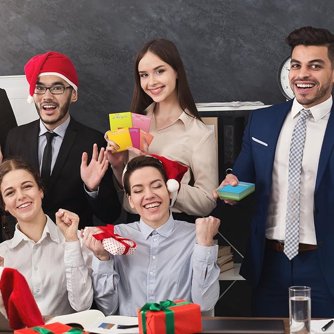 Yinder 24 Pcs Employee Appreciation Sticky Notes Thank You Gifts Bulk Note Pads with Sayings Teacher Gift Mini Pocket Inspirational Notepads for Coworker Office Supply 3 x 3''(Multicolor,Thanks)