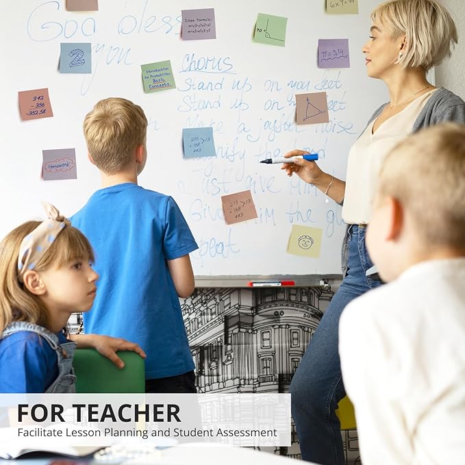 Sticky Notes, 12 Pads, 3x3 inches Aesthetic Sticky Note Pads, Neutral Boho Self-Stick Note Pads, Perfect for Office Home School Desk Accessories, 50 Sheets/pad - Vintage Colors