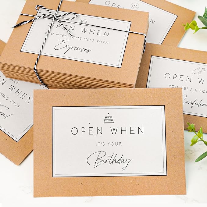 Graduation Gifts - 24 Pcs Open When Envelopes Letters Set - 2025 High School College Students Personalized Emotional Support Present - Best Grad Gift Ideas from Parents for Him Her Boys Girls Friends