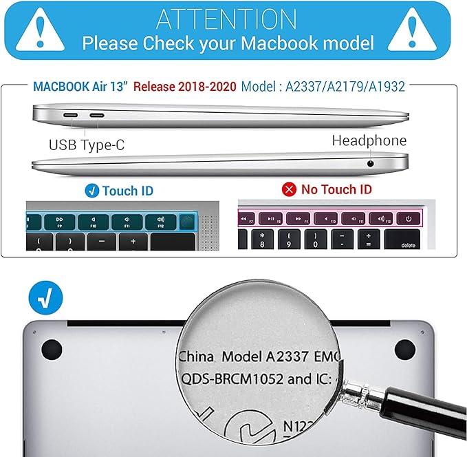 Case Compatible MacBook Air 13 inch Retina Display Touch ID, Hard Protective Shell Keyboard Cover (M1 A2337 A2179 A1932, 2018-2020) - Firefighter and USA Flag of Star and Stripe