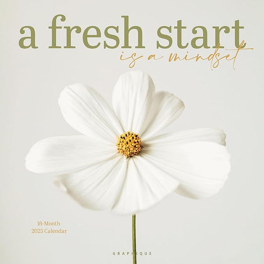 Graphique 2025 A Fresh Start Post Wall Calendar | 12” x 12” | Thick Paper | Home & Office Organizer | Large Monthly Grid | 3 Languages & Marked Holidays | 4 Month Preview Page for 2026