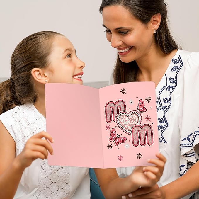 Fancy Land 12 PCS Mothers Day Cards Die Cut Design Happy Mothers Day Cards with Envelopes and Stickers Mothers Day Gifts