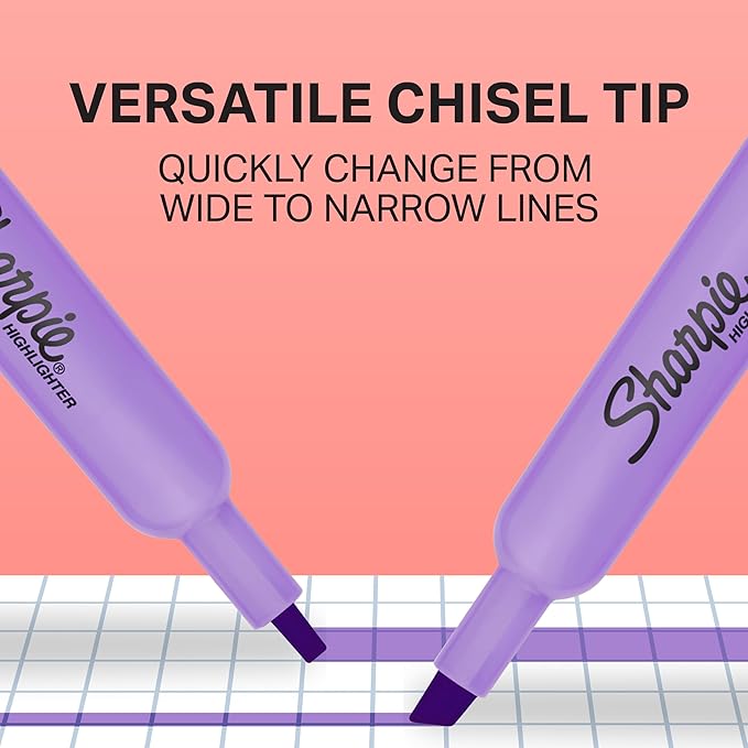 Sharpie Tank Highlighters, Fluorescent And Pastel Highlighters, Chisel Tip Highlighter Markers Set, Teacher And Office Supplies, School Supplies, Assorted Color, Value Pack, 36 Count