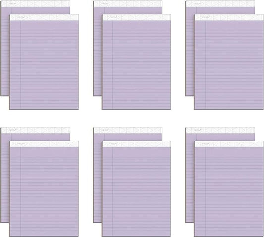 TOPS Prism Writing Pads, 8-1/2" x 11-3/4", Legal Rule, Orchid, Perforated, 50 Sheets, 12 Pack (63140)