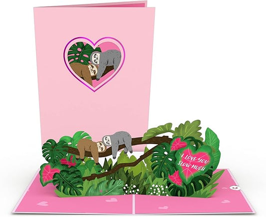 Lovepop Everyday Pop-Up Card for Her, Him, Girls, Boys - 3D Love Greeting Cards - I Love You Slow Much - 5" x 7" - Blank Note Card & Envelope Included