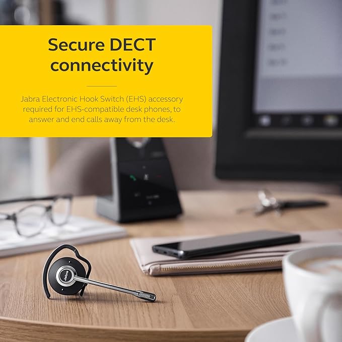 Jabra Engage 75 SE (Second Edition) Wireless Headset, Convertible – Telephone Headset with Industry-Leading Wireless Performance, Advanced Noise-Cancelling Microphone, All Day Battery Life - Black