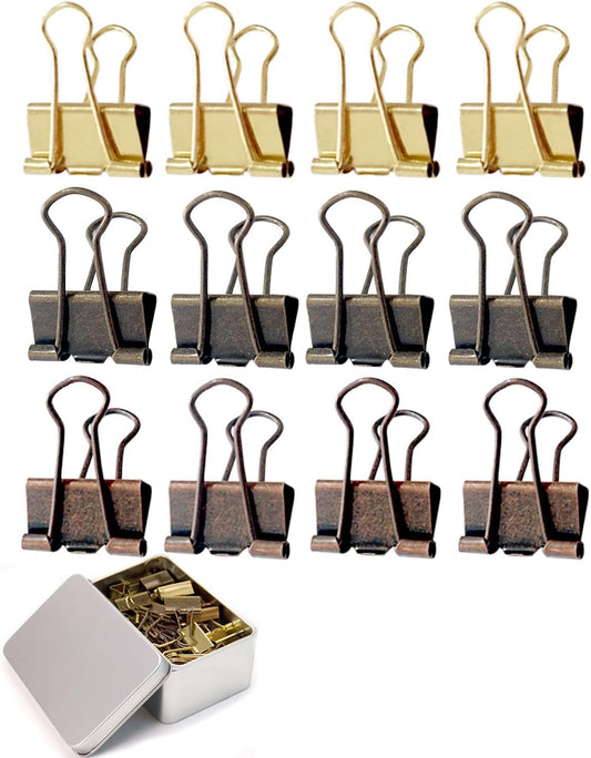 Large Binder Clips 1.25in 12-Pack - Heavy Duty Clamps for Files & Food Bags