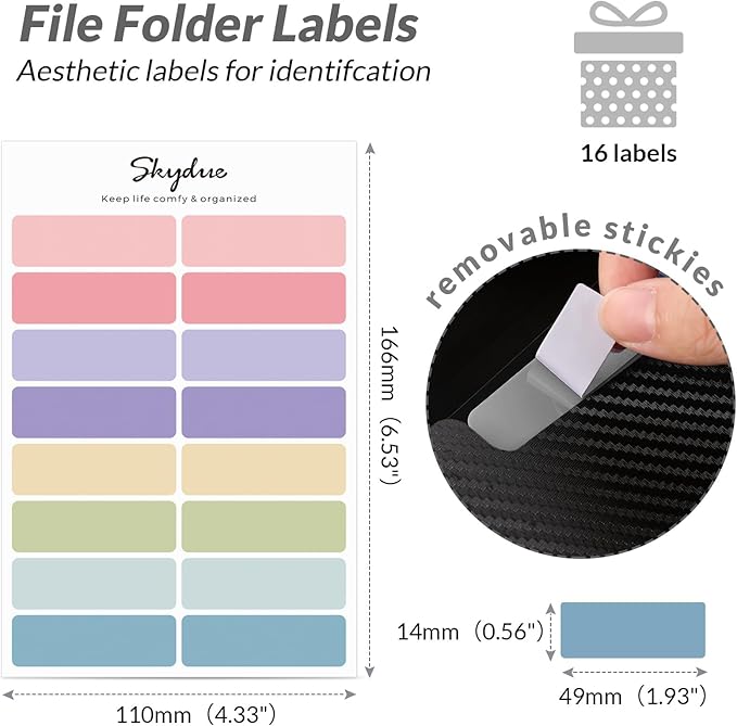 SKYDUE Expanding File Folder with 7 Pockets, Accordion File Organizer, Folders for Documents,Portable Receipt Paper Organizer,Letter Size Filing Folder School Office Supplies,Black