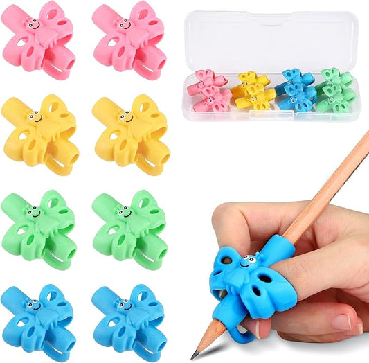 8 Packs Pencil Grips - Koabbit Pencil Grips for Kids Handwriting for Toddlers & Preschoolers, Pencil Holder Grip Posture Correction Training Writing Aid.